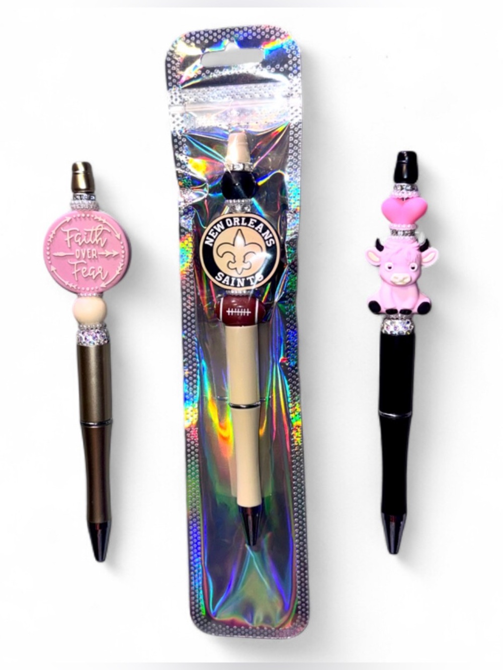 New Orleans Saints NFL Beaded Pen Bundle | Faith Over Fear Pink Buy2Get1Free